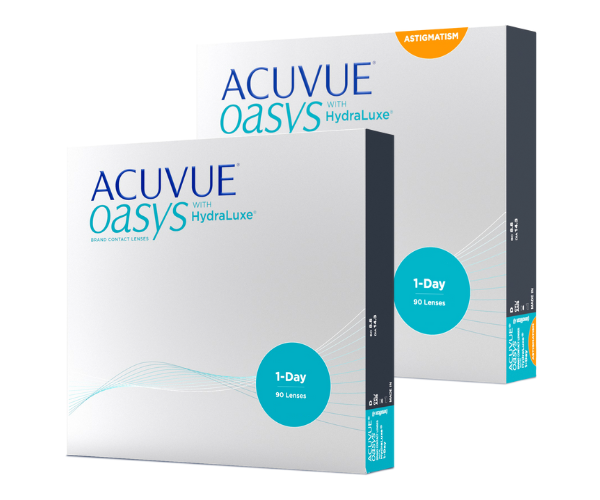 Buy Acuvue Oasys 1 Day 90 Pack with Hydraluxe Daily Contacts